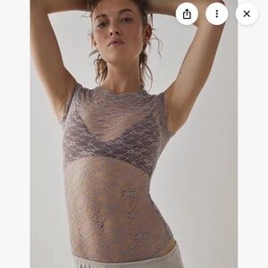 Free People Intimately Violet Lace Bodysuit